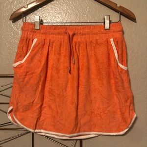 Urban Outfitters Orange Terry Cloth Skirt